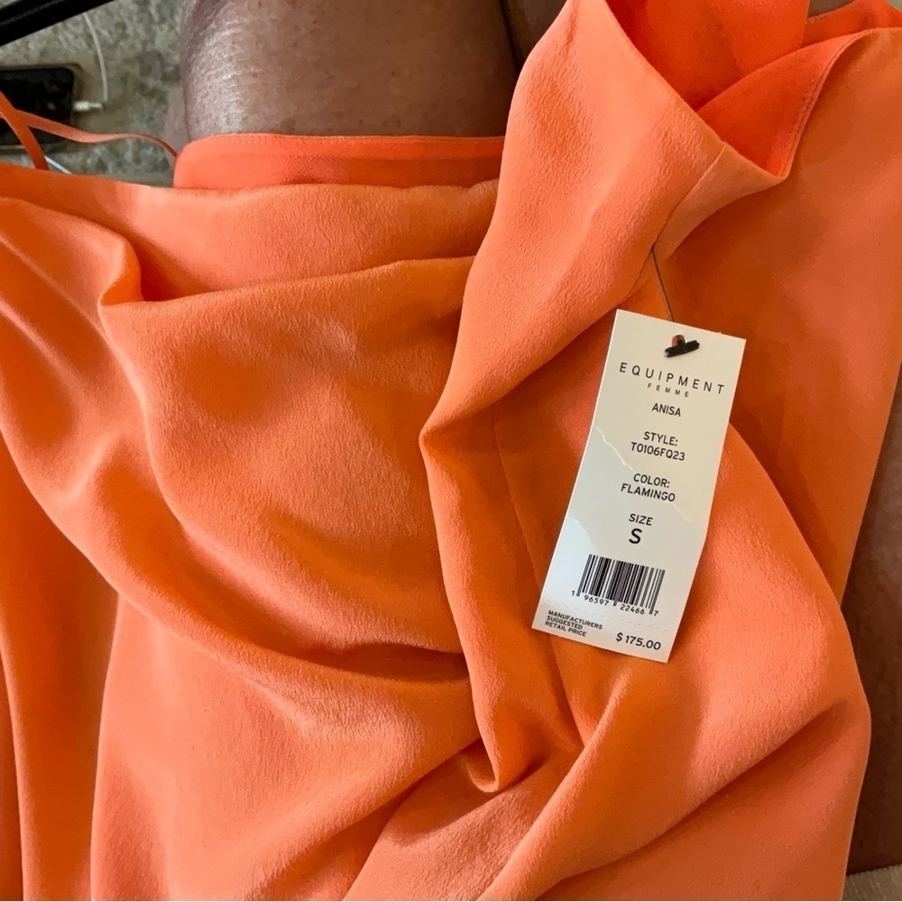 Equipment 100% Silk Orange Camisole Top with Flowy Fit - Picture 7 of 7
